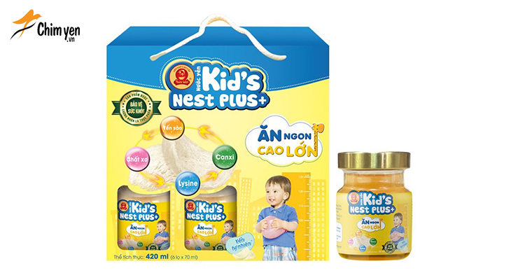 Kid's Nest Plus+ lọ 70ml là dòng sản phẩm nổi tiếng nhất của Yến sào Thiên Việt